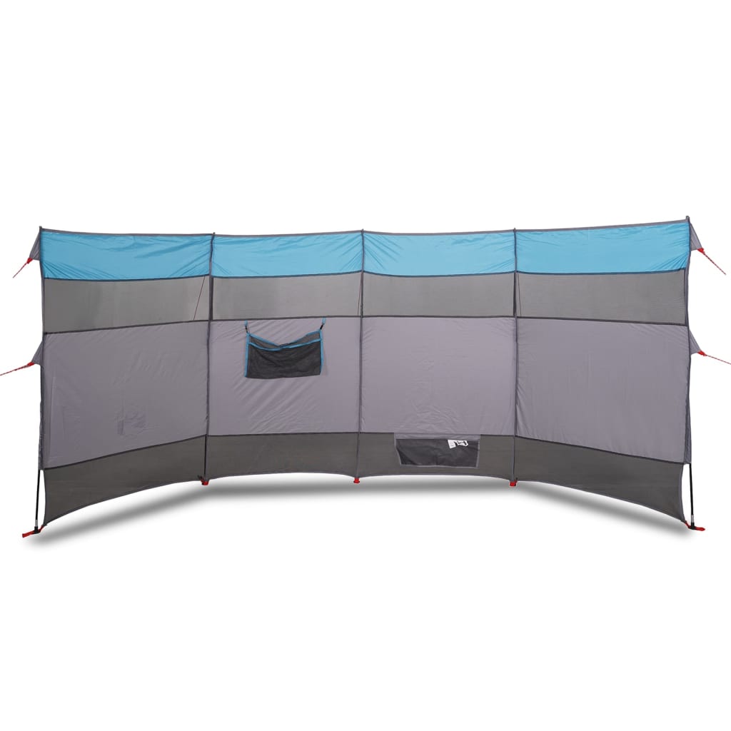 vidaXL Cortaviento de camping impermeable azul 366x152x152 cm