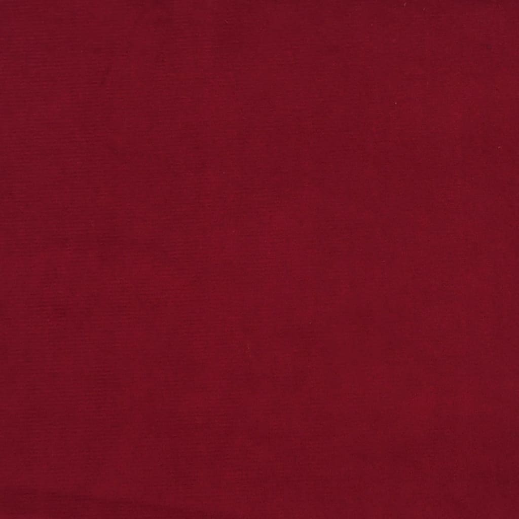 vidaXL Banco de terciopelo rojo vino tinto 100x35x41 cm