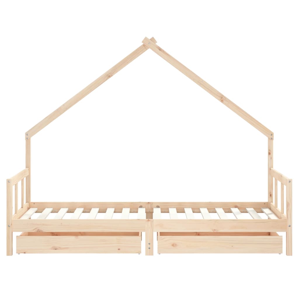 vidaXL Estructura de cama para niños con cajones madera pino 90x200 cm