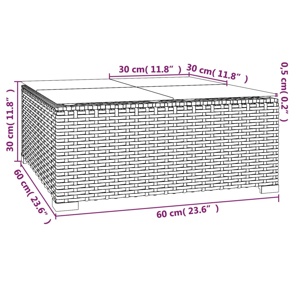 vidaXL Set muebles de jardín 9 pzas y cojines ratán sintético negro