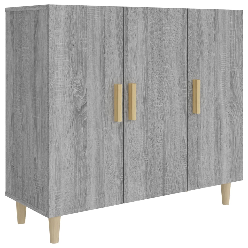 vidaXL Aparador de madera de ingeniería gris Sonoma 90x34x80 cm