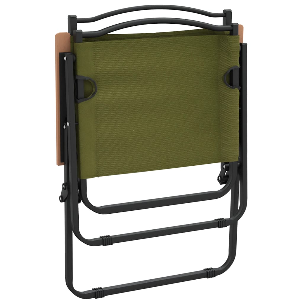 vidaXL Sillas de camping 2 uds tela Oxford verde 54x55x78 cm