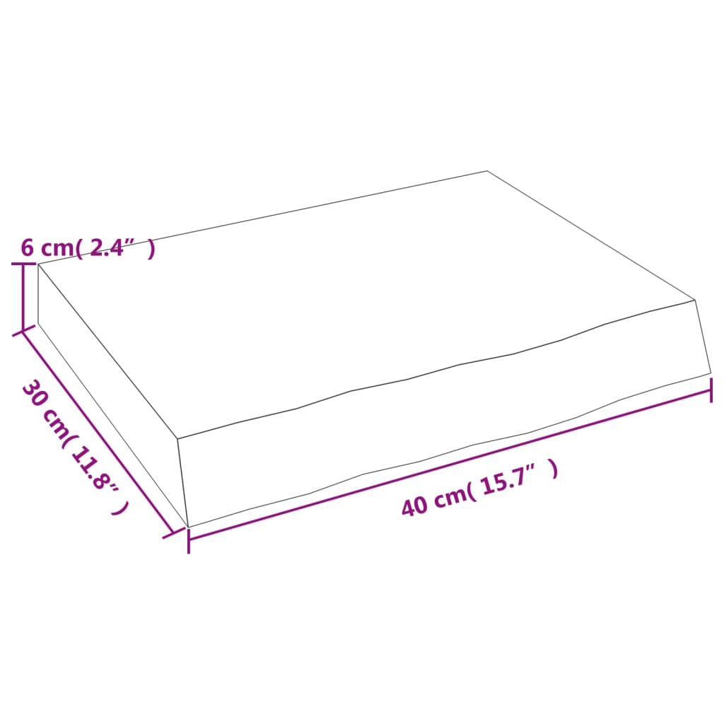 vidaXL Estante pared madera roble tratada marrón claro 40x30x(2-6) cm