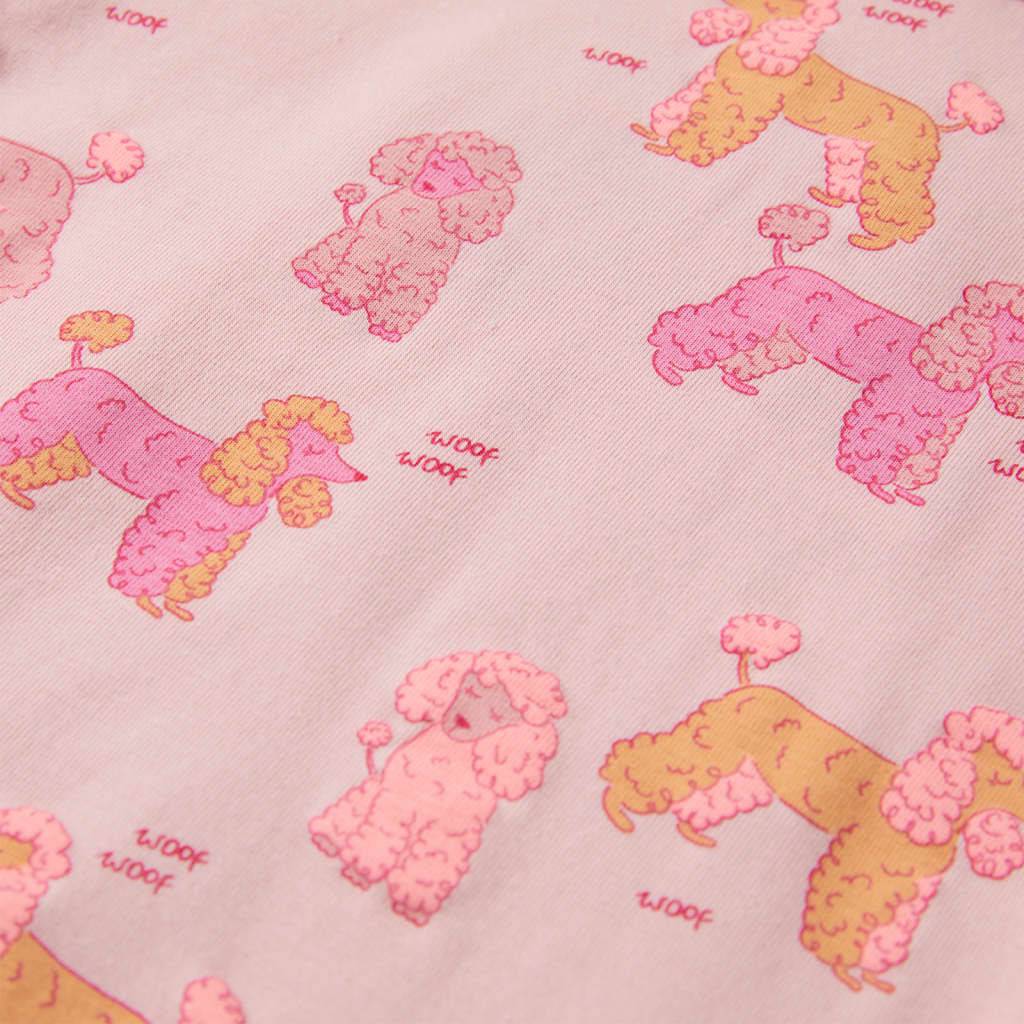 Pijama infantil de manga corta rosa claro 116