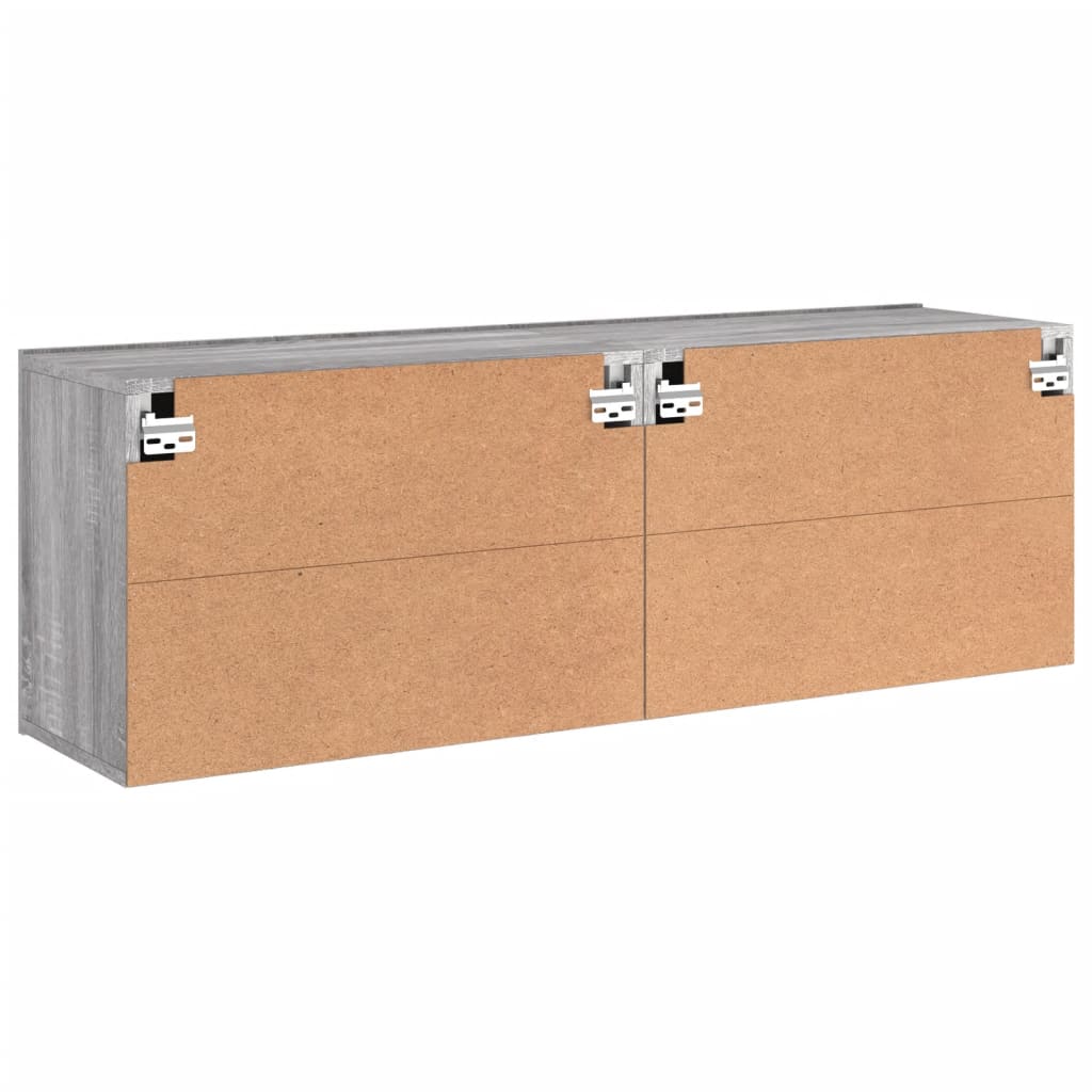 vidaXL Muebles para TV de pared 2 unidades gris Sonoma 60x30x41 cm