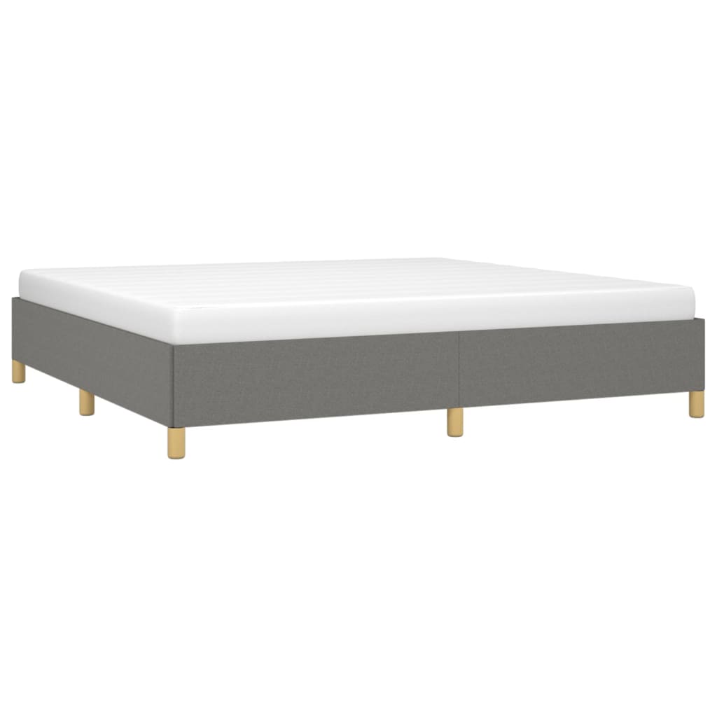 vidaXL Cama sin colchón tela gris oscuro 200x200 cm