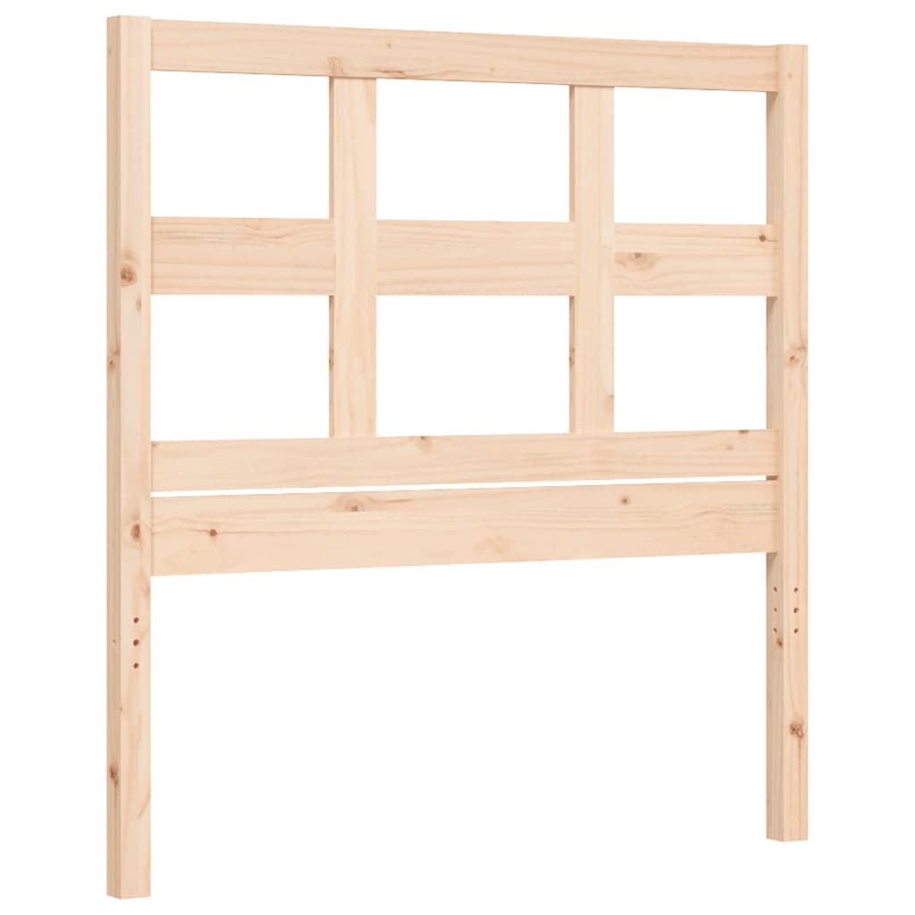 vidaXL Estructura de cama con cabecero madera maciza 90x200 cm