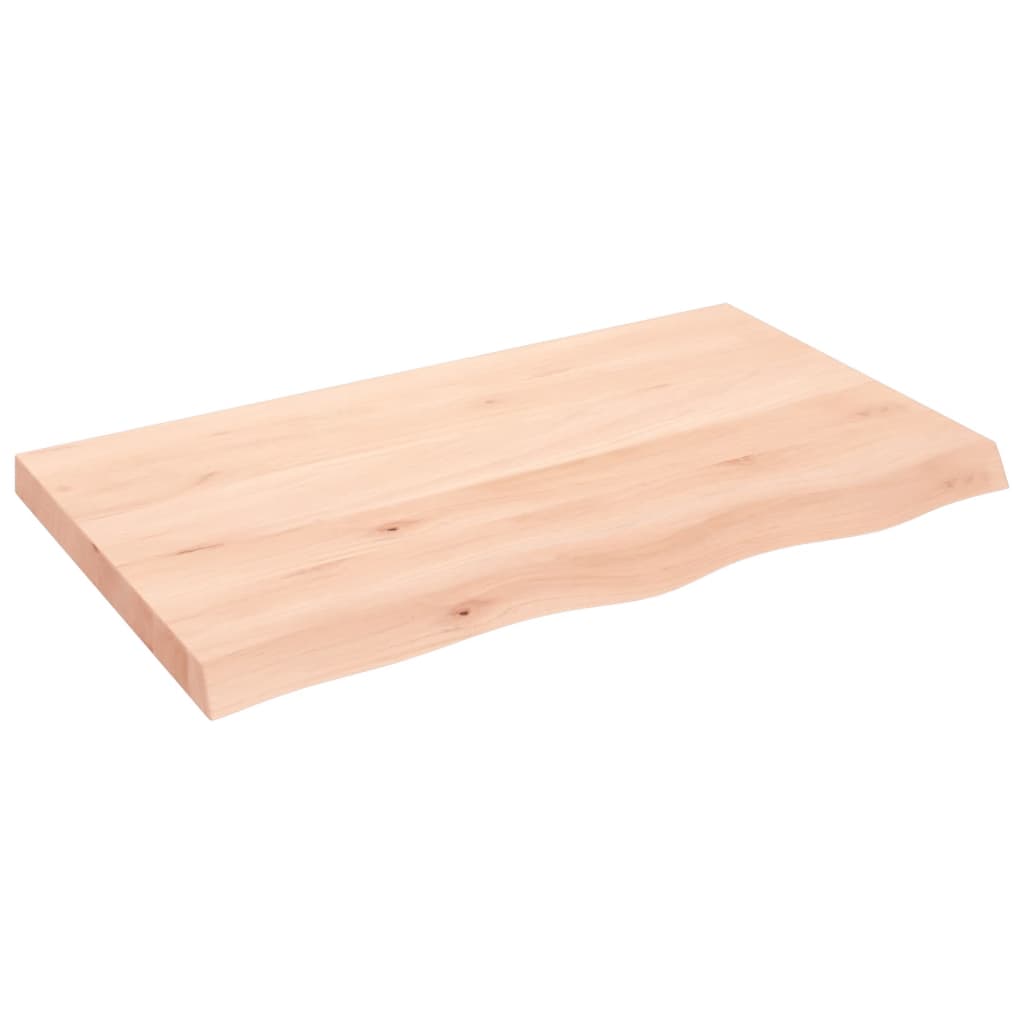 vidaXL Tablero de mesa madera maciza roble sin tratar 100x60x(2-6) cm