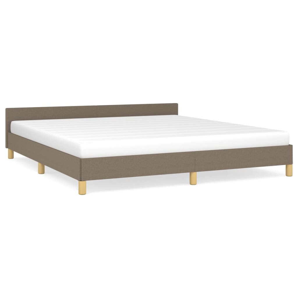 vidaXL Cama sin colchón tela gris taupe 180x200 cm