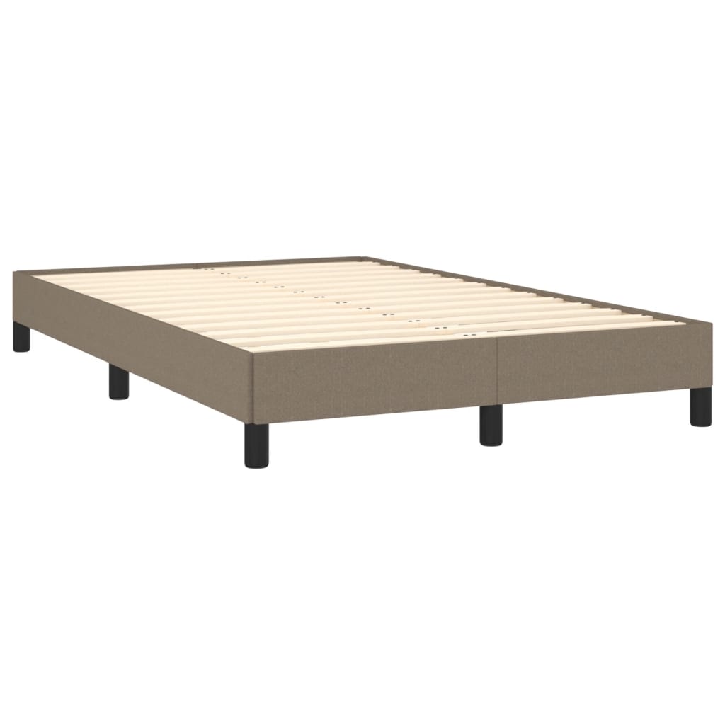 vidaXL Estructura de cama de tela gris taupe 120x200 cm