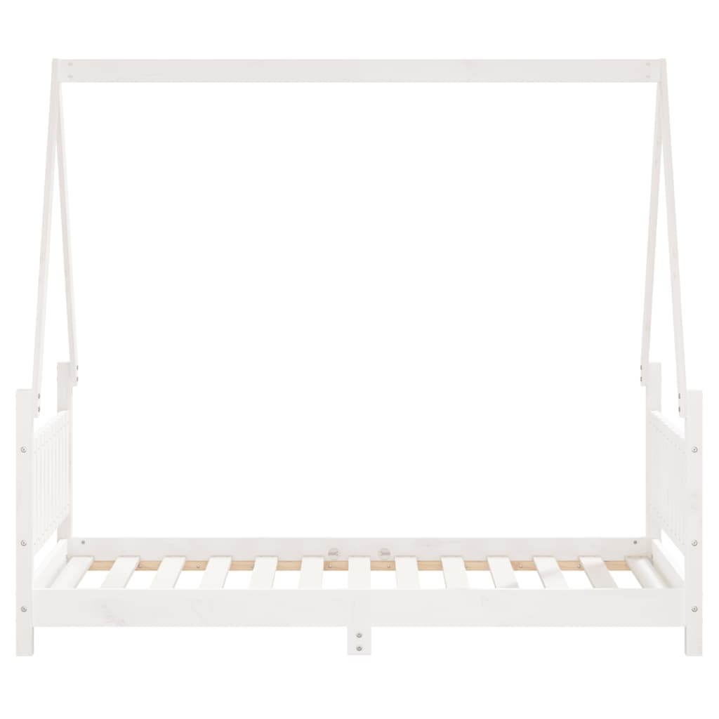 vidaXL Estructura de cama para niños madera de pino blanco 80x160 cm