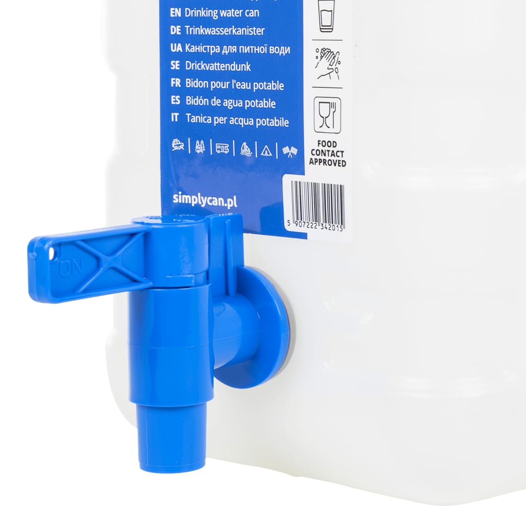 vidaXL Garrafa de agua con grifo y dispensador de jabón plástico 10 l