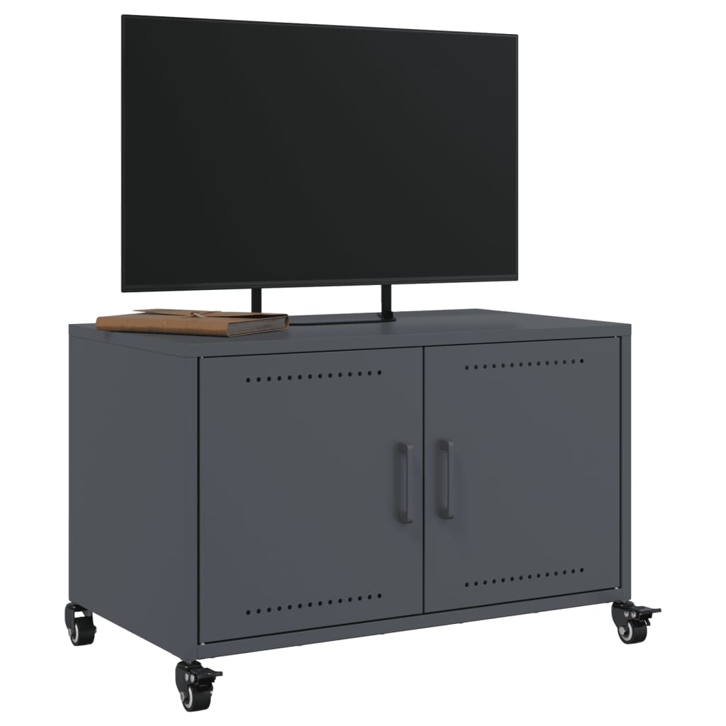 vidaXL Mueble de TV acero gris antracita 68x39x43,5 cm