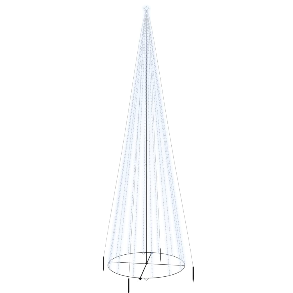 vidaXL Árbol de Navidad cónico 1134 LED blanco frío 230x800 cm