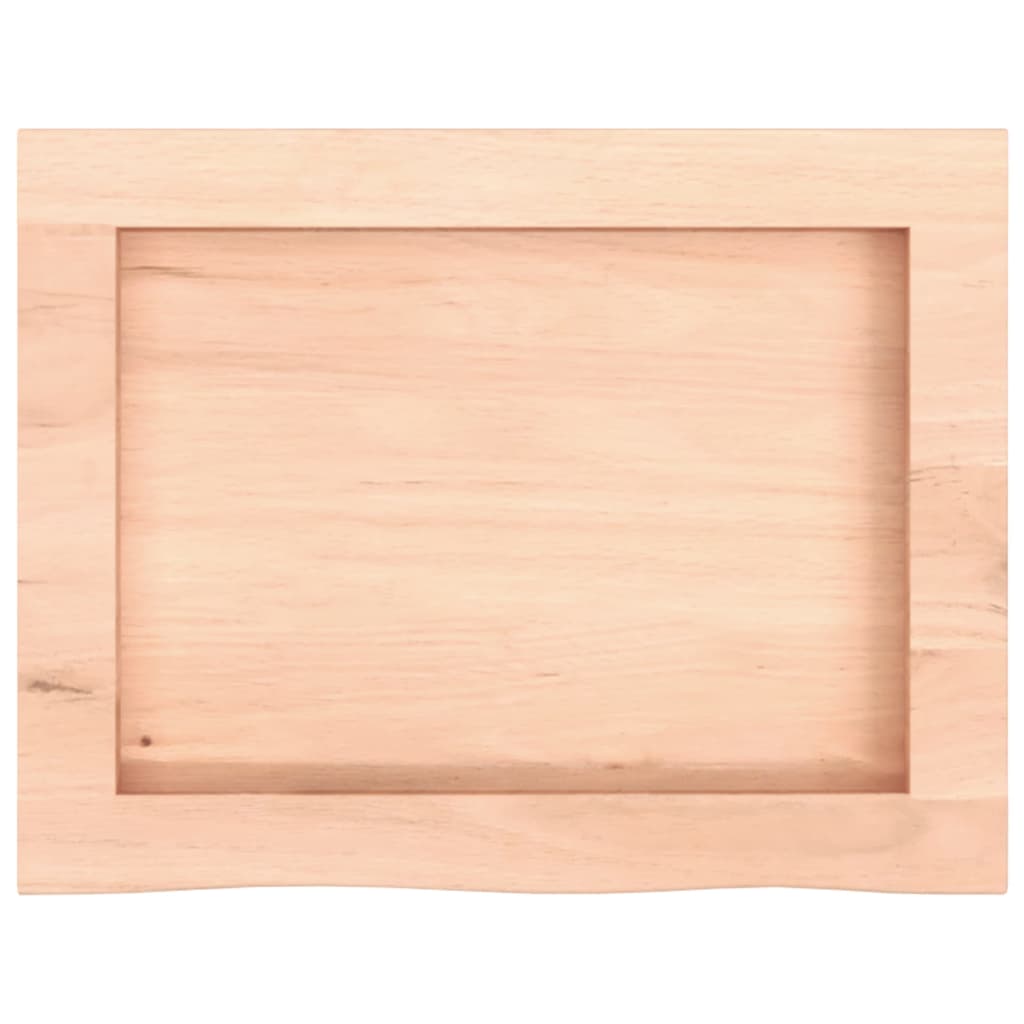 vidaXL Encimera de baño madera maciza sin tratar 40x30x(2-4) cm