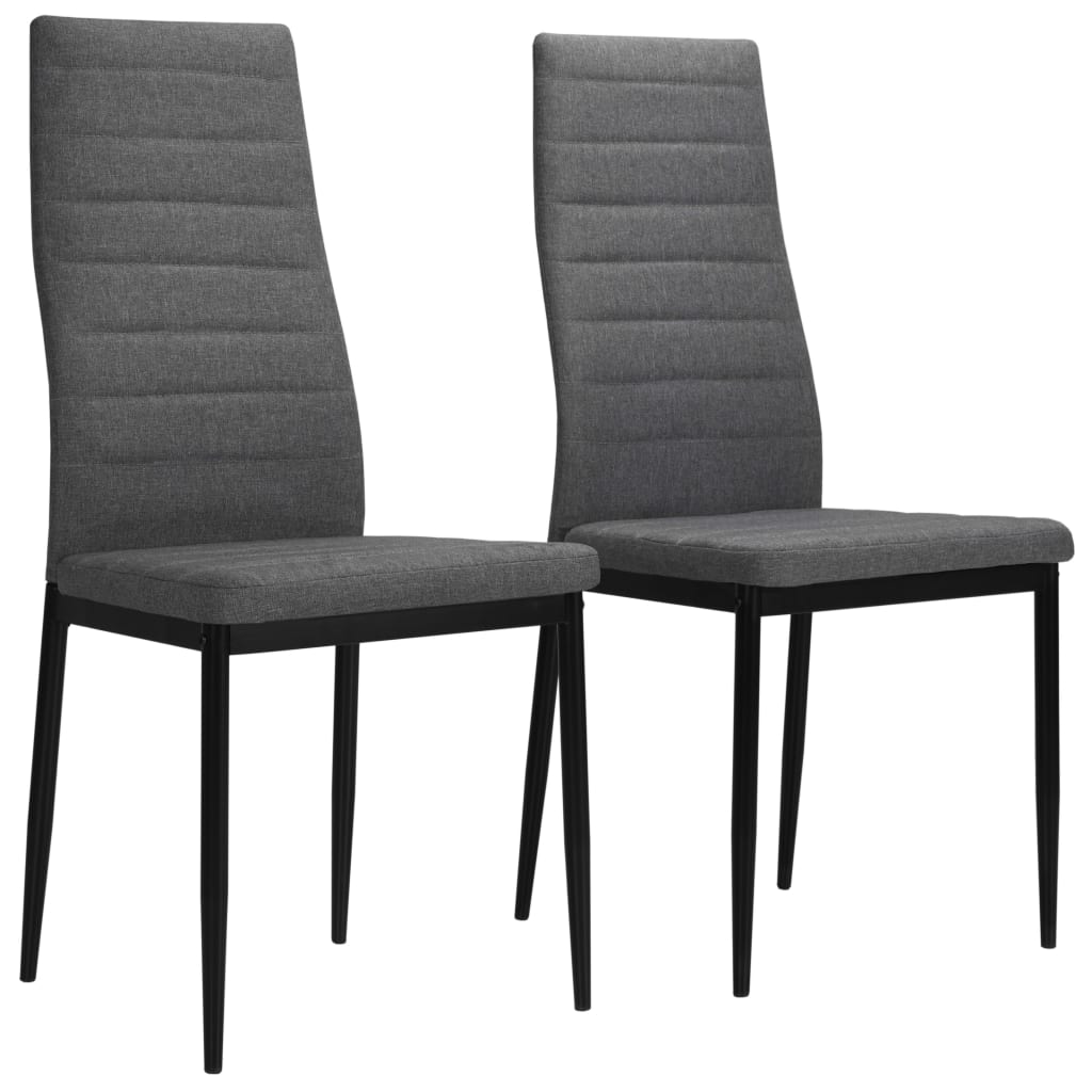 vidaXL Sillas de comedor giratorias 2 unidades tela gris claro