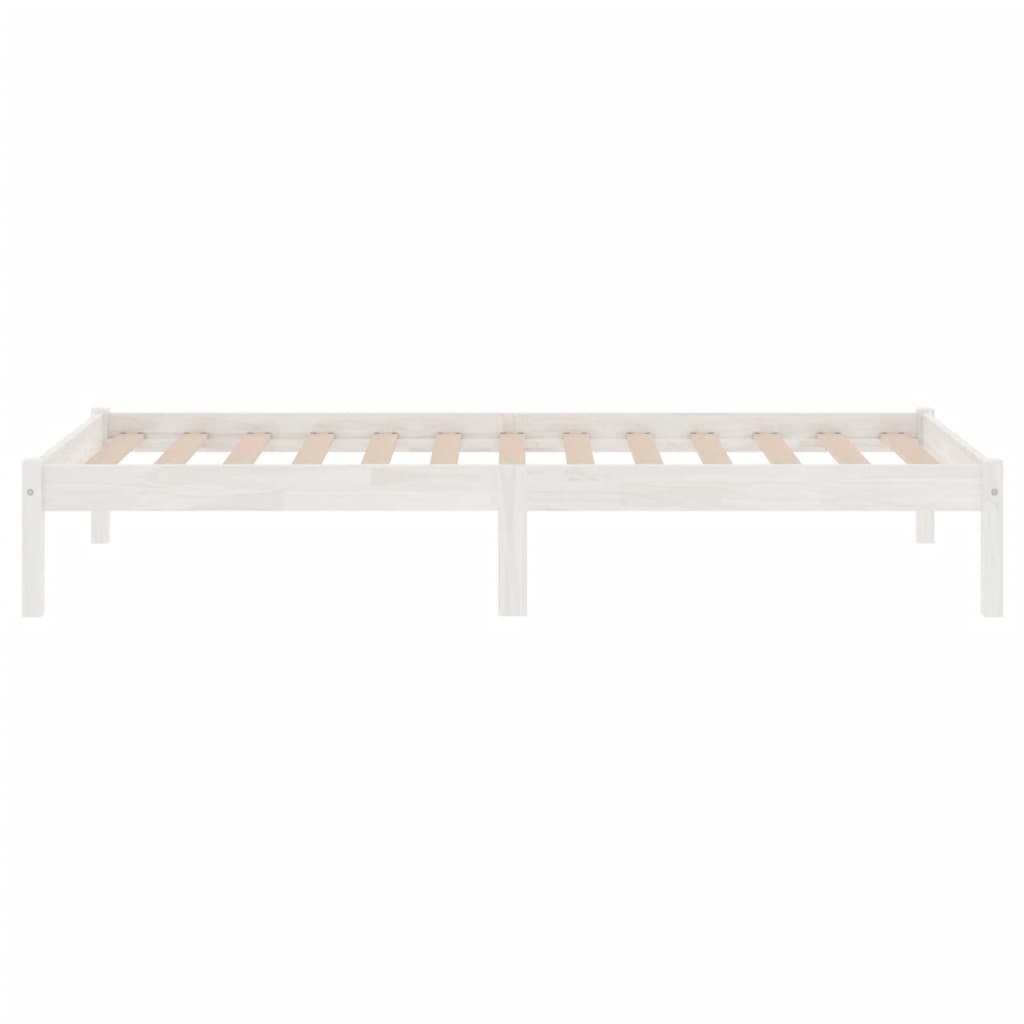 vidaXL Estructura de cama madera maciza de pino blanco 100x200 cm