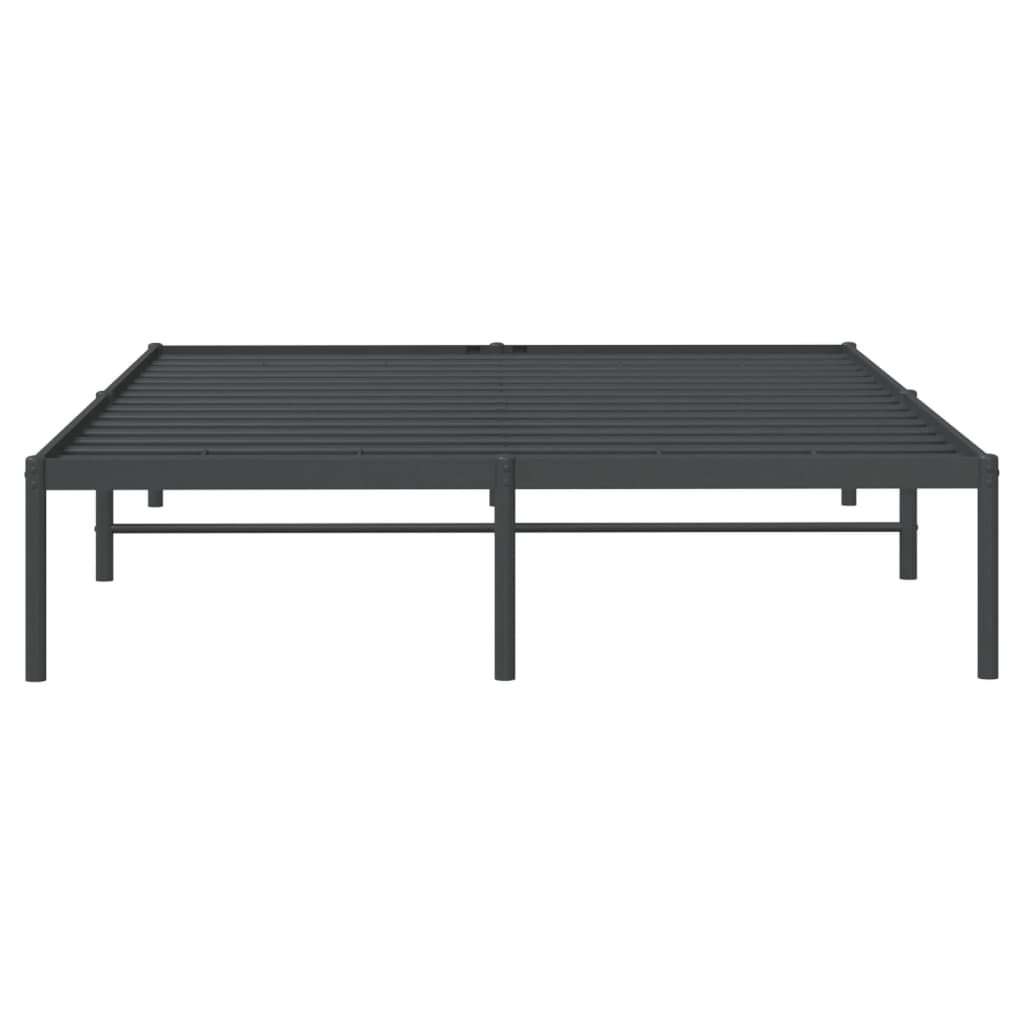 vidaXL Estructura de cama sin colchón metal negro 150x200 cm