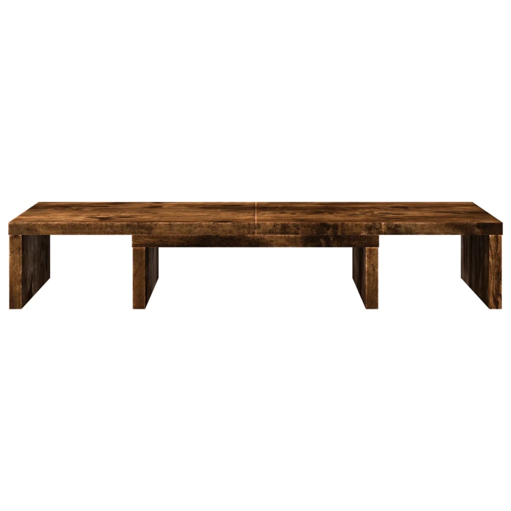 vidaXL Soporte de pantalla ajustable madera roble ahumado 60x24x10,5cm