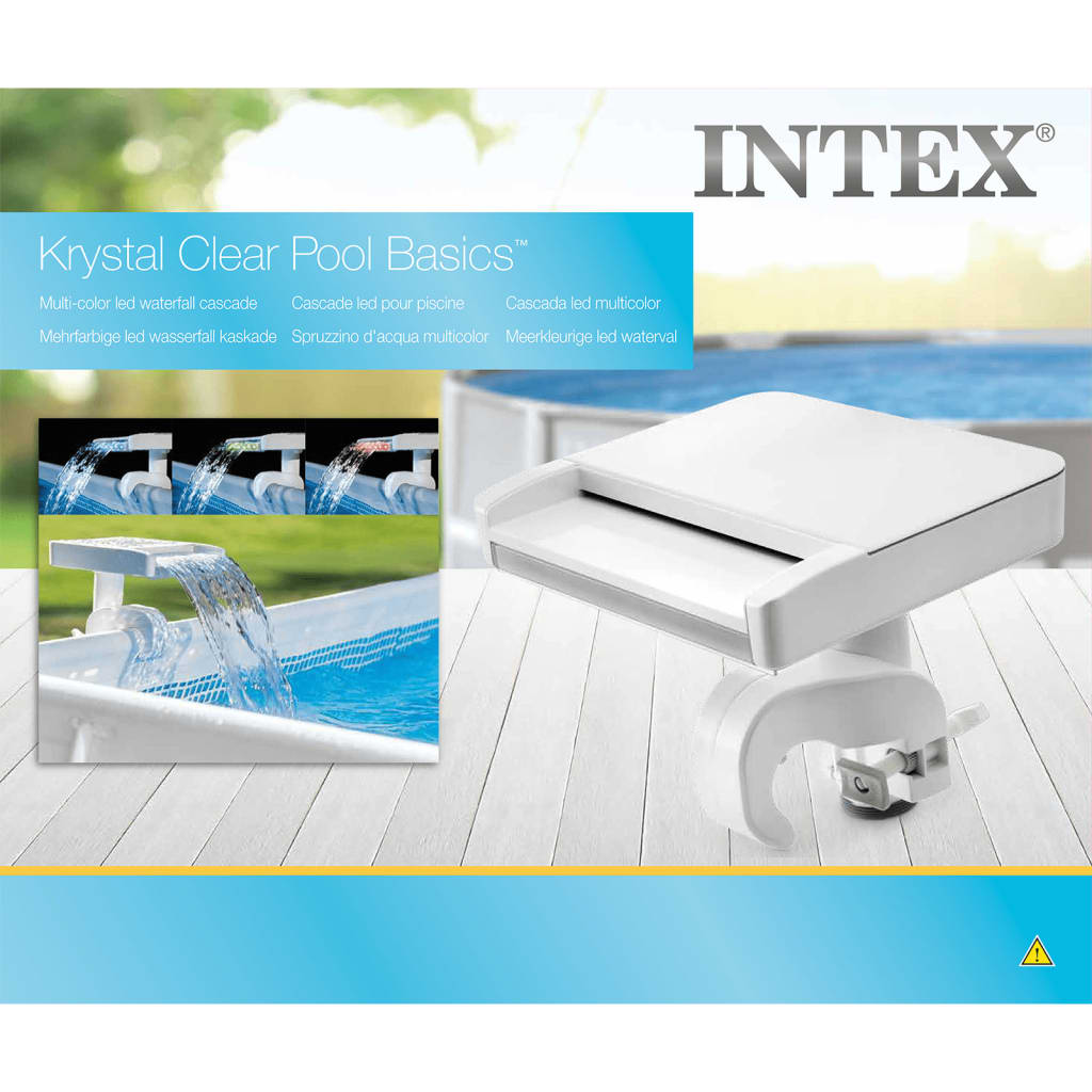 Intex Cascada de piscina LED multicolor 28090