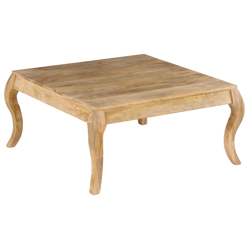 vidaXL Mesa de centro de madera maciza de mango 80x80x40 cm