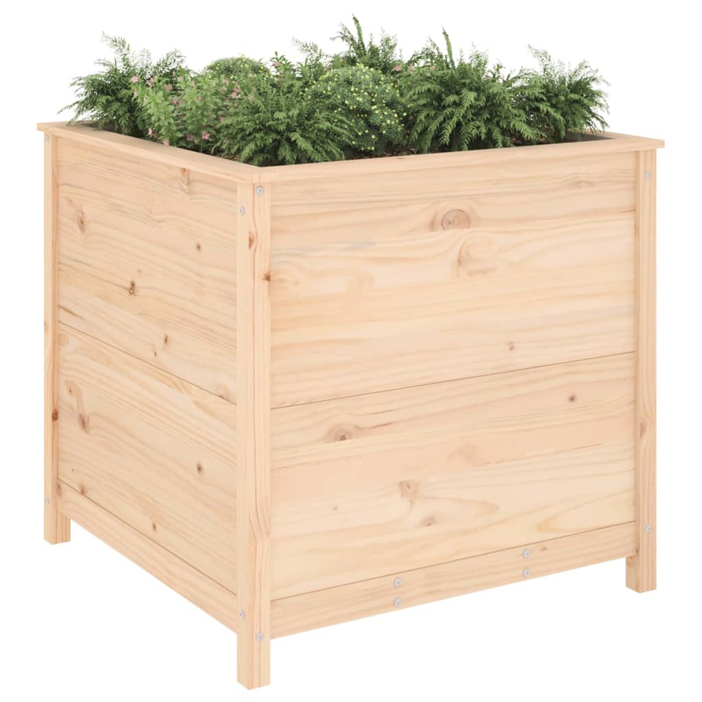 vidaXL Jardinera madera maciza de pino 82,5x82,5x78 cm