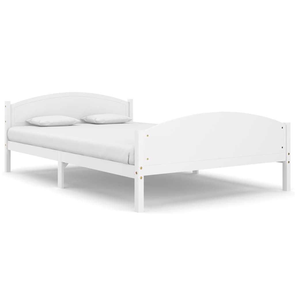 vidaXL Estructura de cama sin colchón madera de pino blanco 140x200 cm