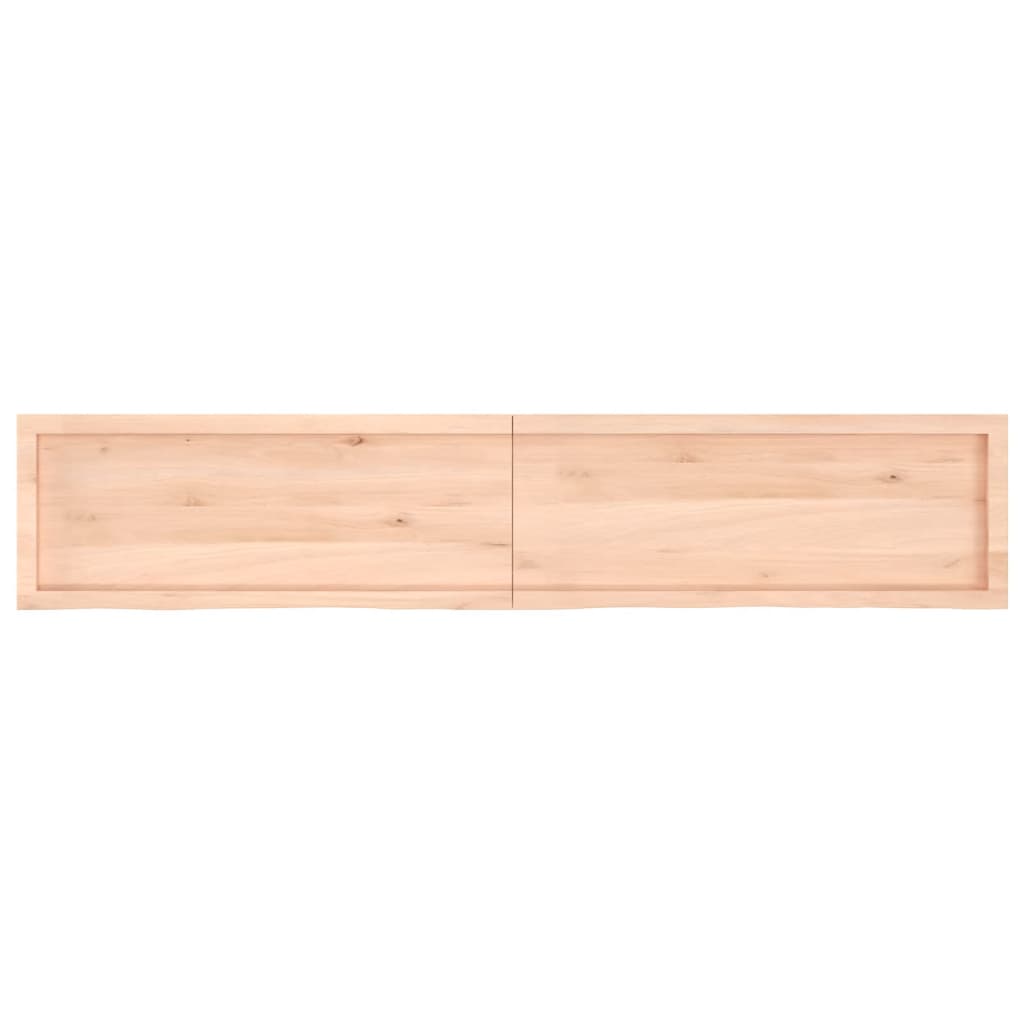 vidaXL Tablero de mesa madera maciza roble sin tratar 200x40x(2-4) cm