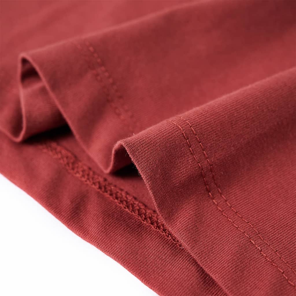 Camiseta infantil de manga larga rojo tostado 116
