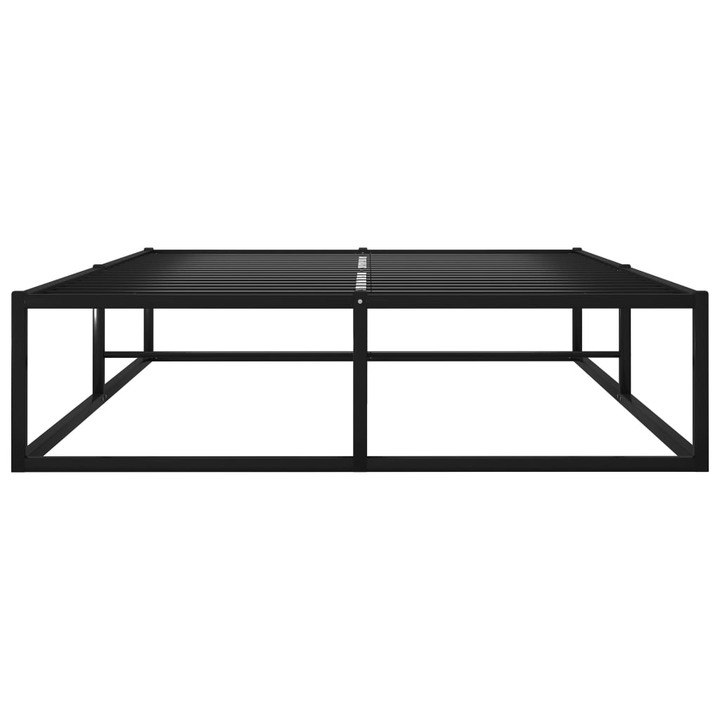 vidaXL Estructura de cama sin colchón metal negro 120x200 cm