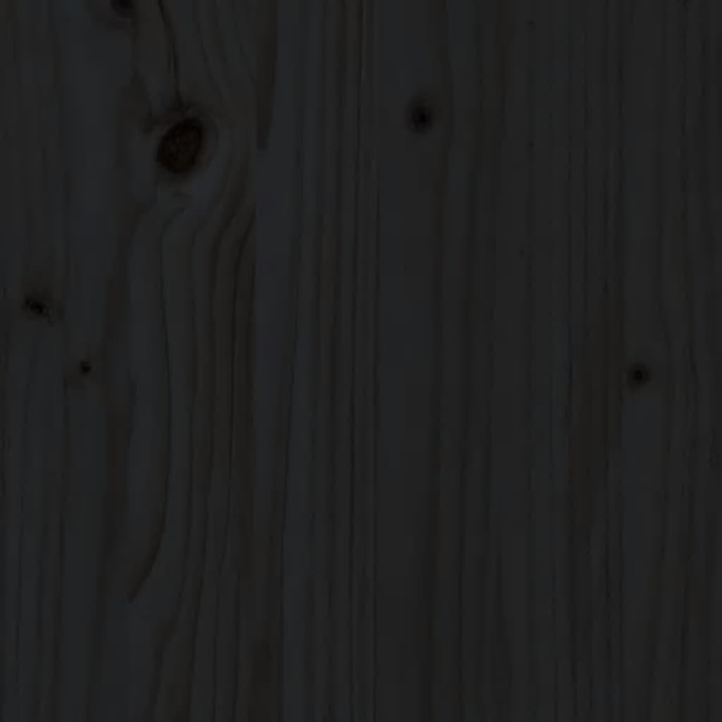 vidaXL Armarios de pared 2 uds madera maciza de pino negro 30x30x80 cm