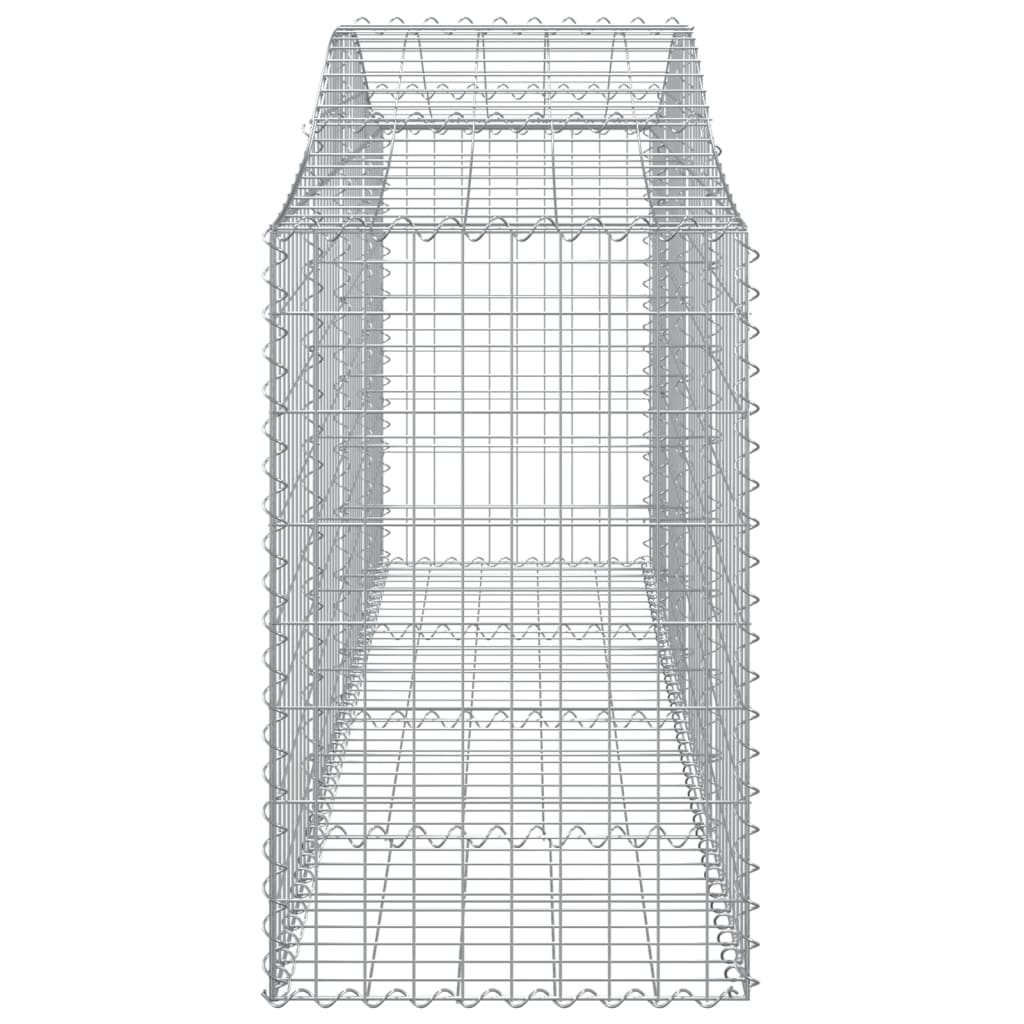 vidaXL Cestas de gaviones 12 uds forma de arco hierro 200x50x80/100 cm