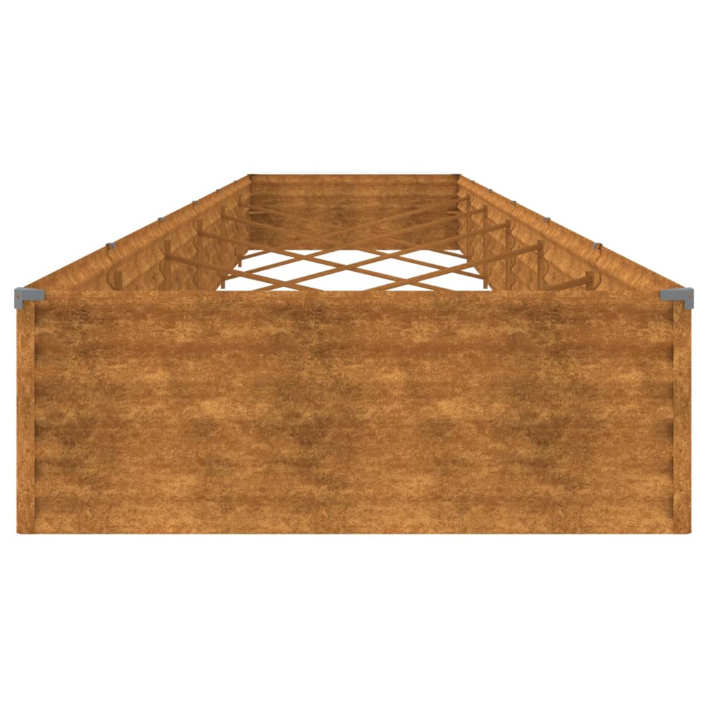 vidaXL Jardinera acero corten 579x100x36 cm