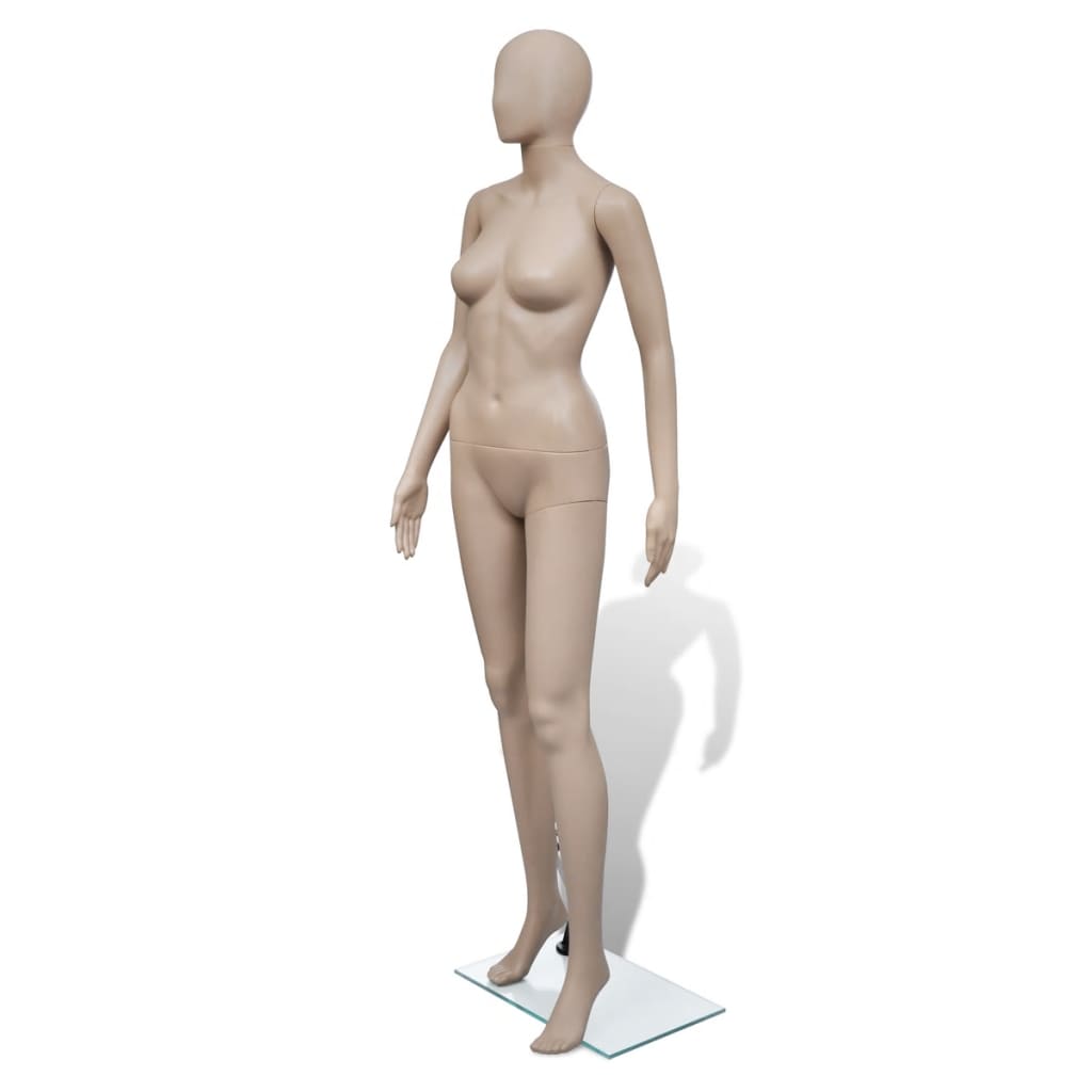 vidaXL Maniquí de mujer con cabeza redonda