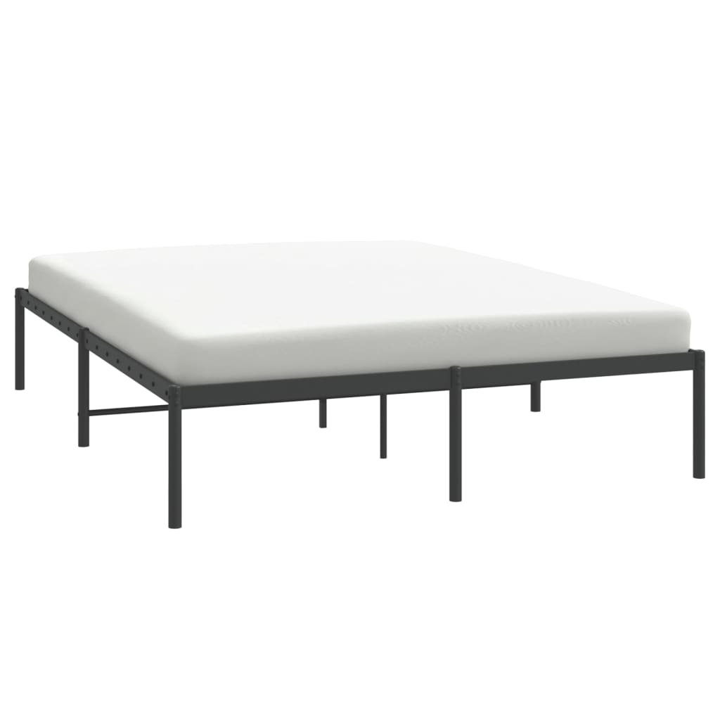 vidaXL Estructura de cama sin colchón metal negro 140x200 cm