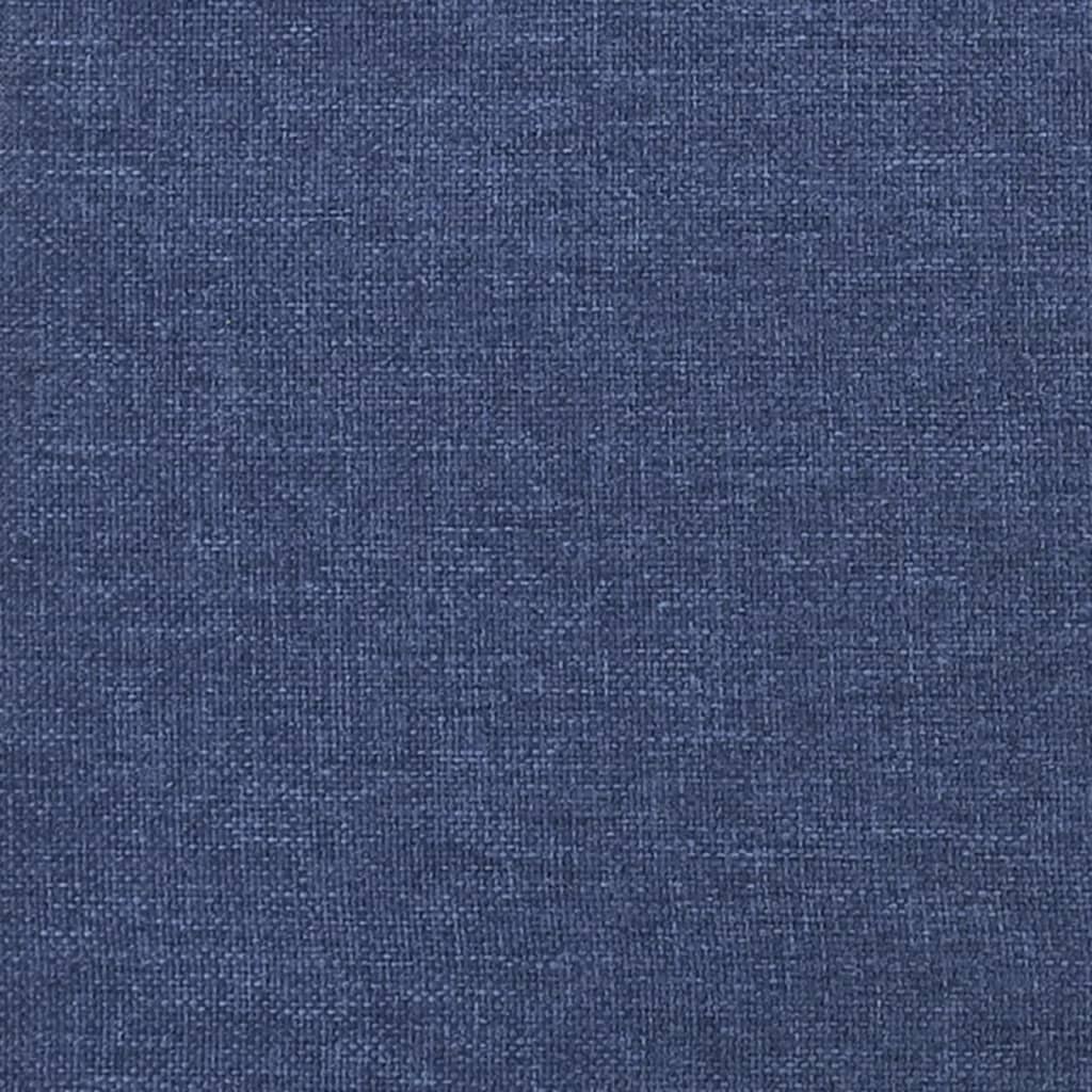 vidaXL Cama box spring con colchón tela azul 200x200 cm