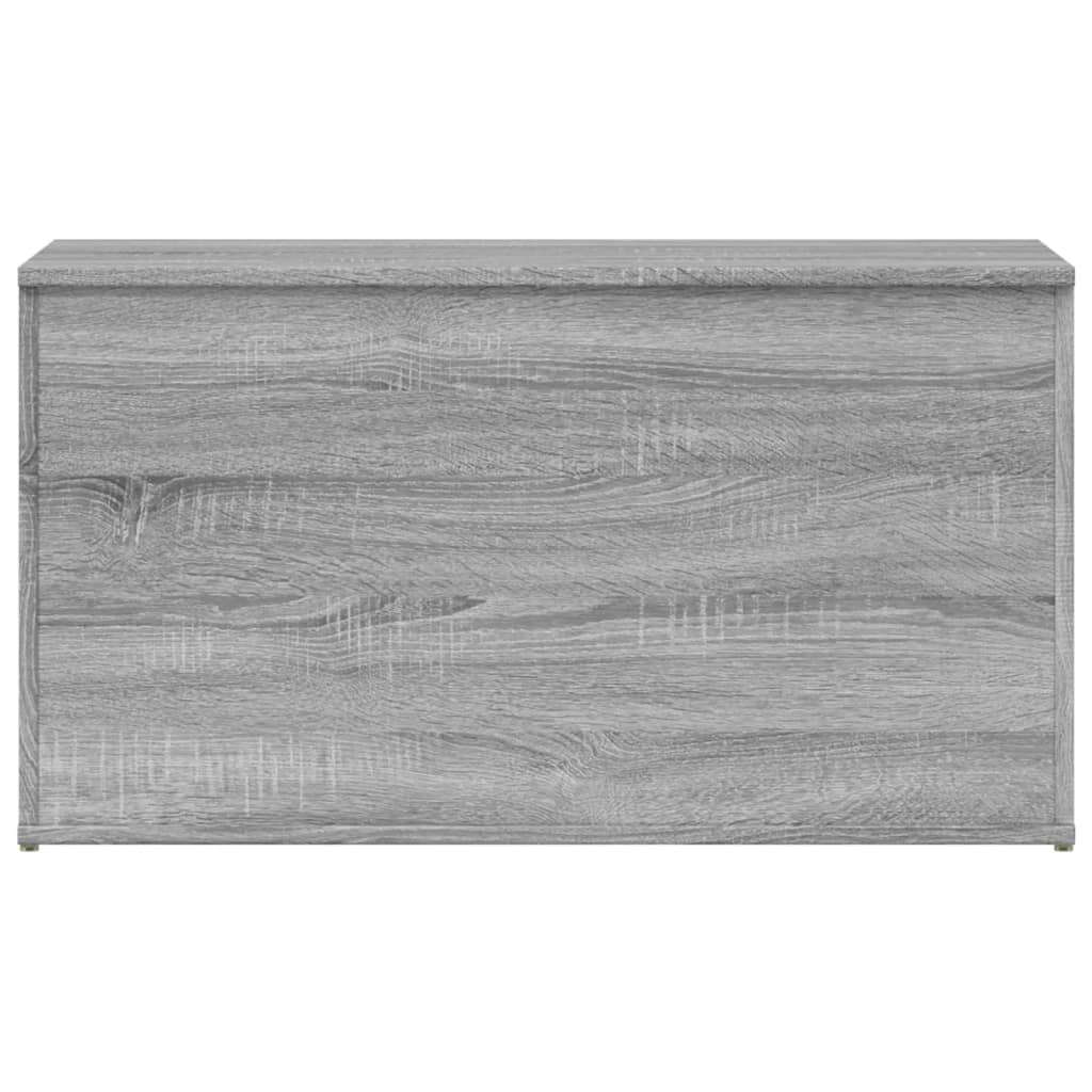 vidaXL Baúl de almacenaje madera contrachapada gris Sonoma 84x42x46 cm