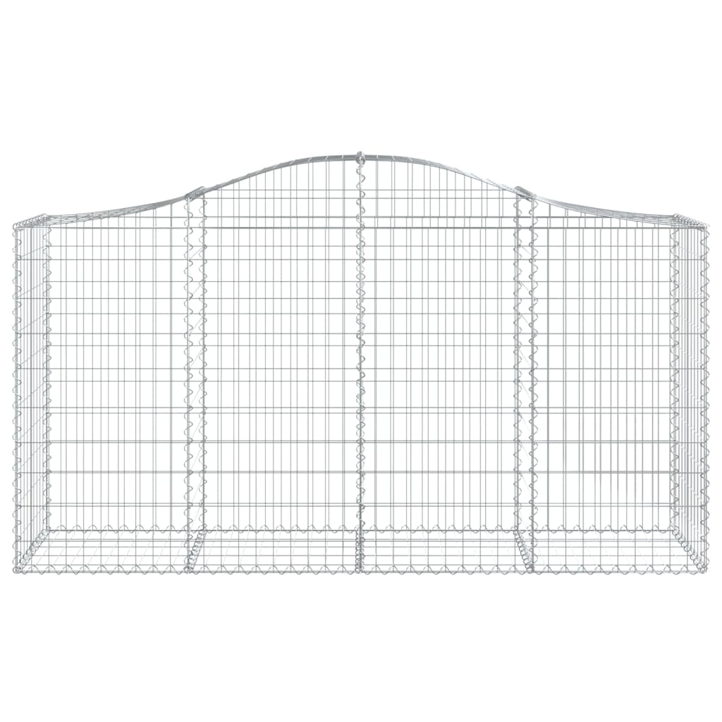 vidaXL Cestas de gaviones 10 uds forma de arco hierro 200x50x100/120cm