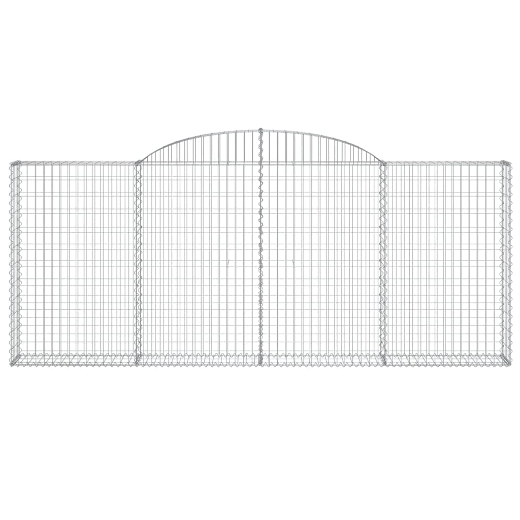 vidaXL Cestas de gaviones 25 uds forma de arco hierro 300x50x120/140cm