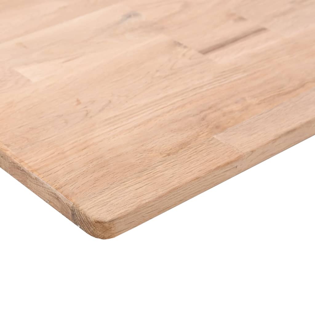 vidaXL Tabla de estantería madera maciza roble sin tratar 80x20x1,5 cm