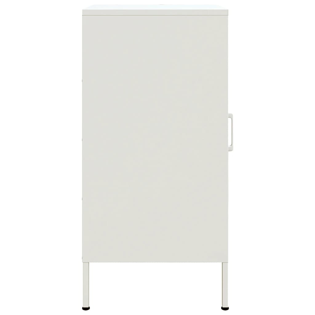 vidaXL Aparador de acero laminado en frío blanco 36x39x79 cm