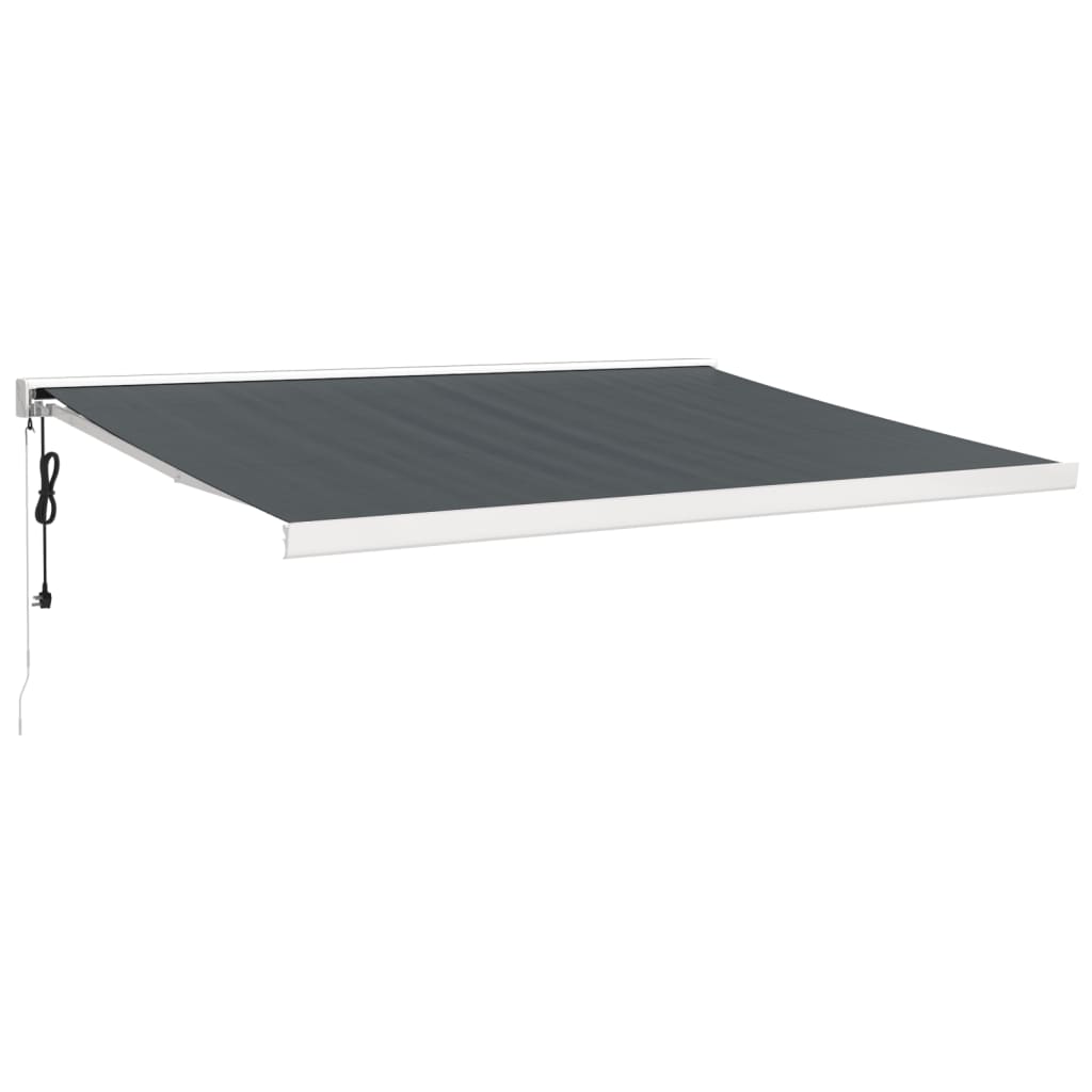 vidaXL Toldo retráctil aluminio y tela gris antracita 4x3 m