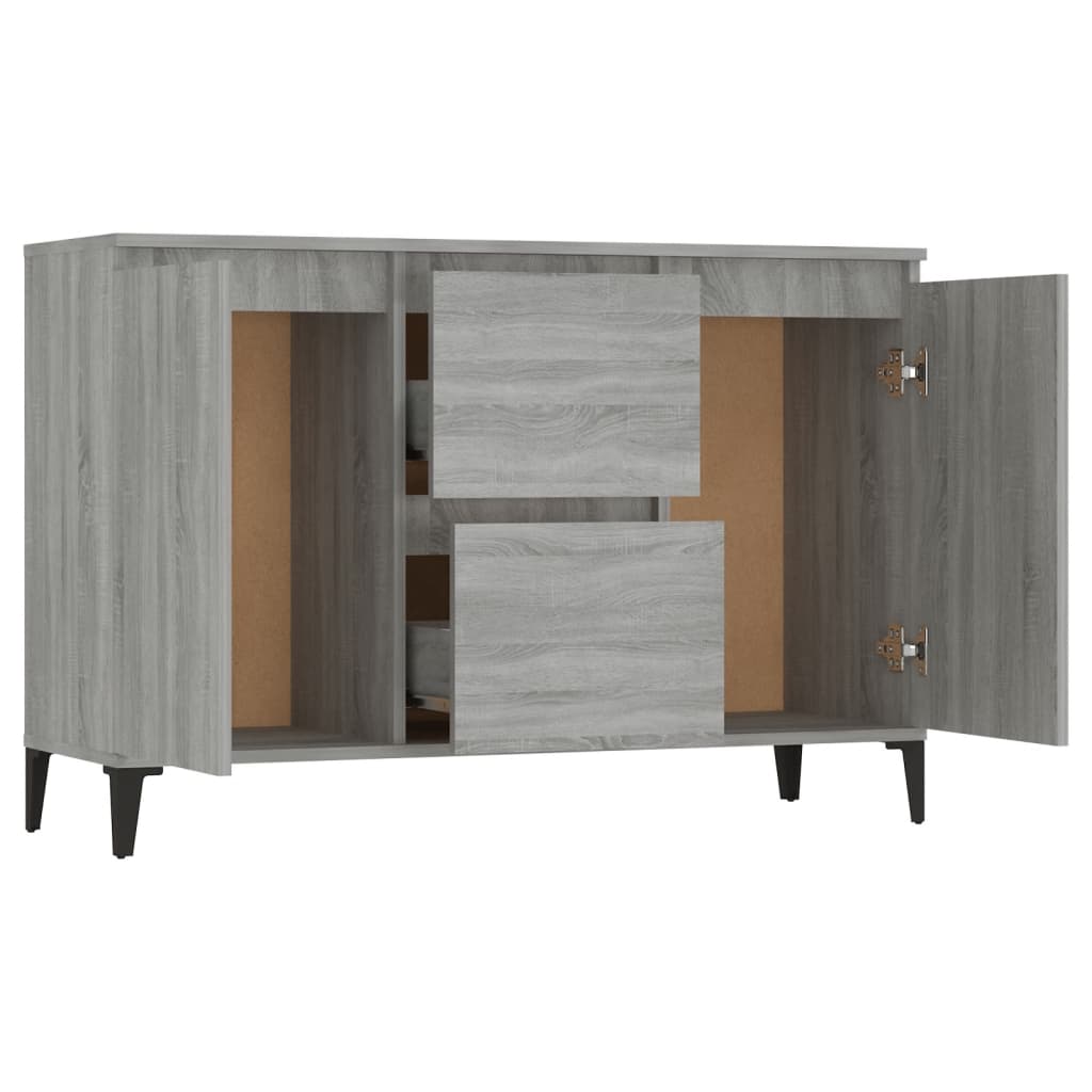 vidaXL Aparador de madera contrachapada gris Sonoma 104x35x70 cm