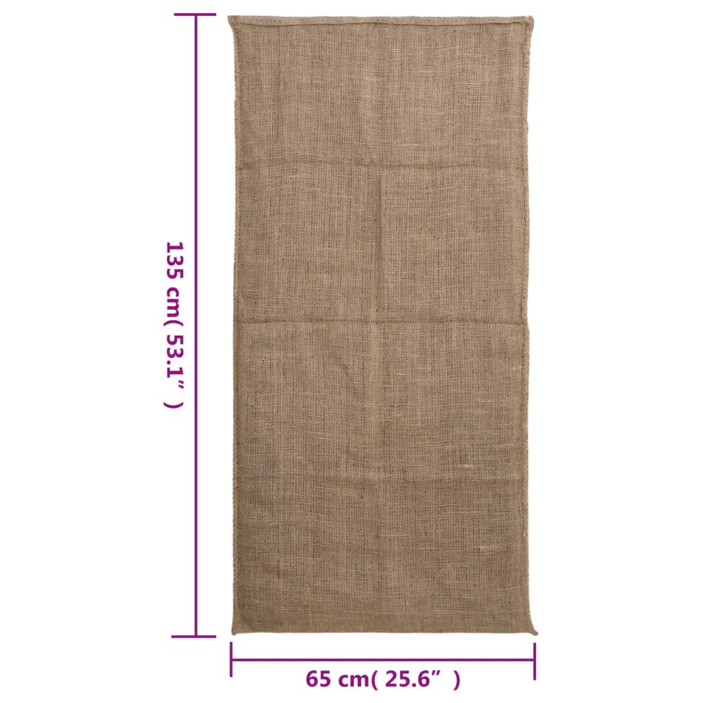 vidaXL Sacos de yute 5 unidades 65x135 cm 100% yute 220 g/m²