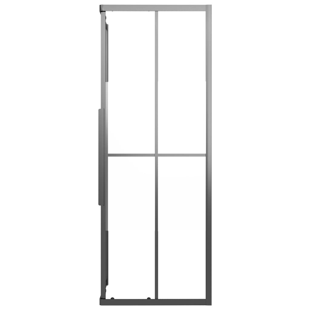 vidaXL Cabina de ducha ESG semiesmerilado negro 70x70x180 cm