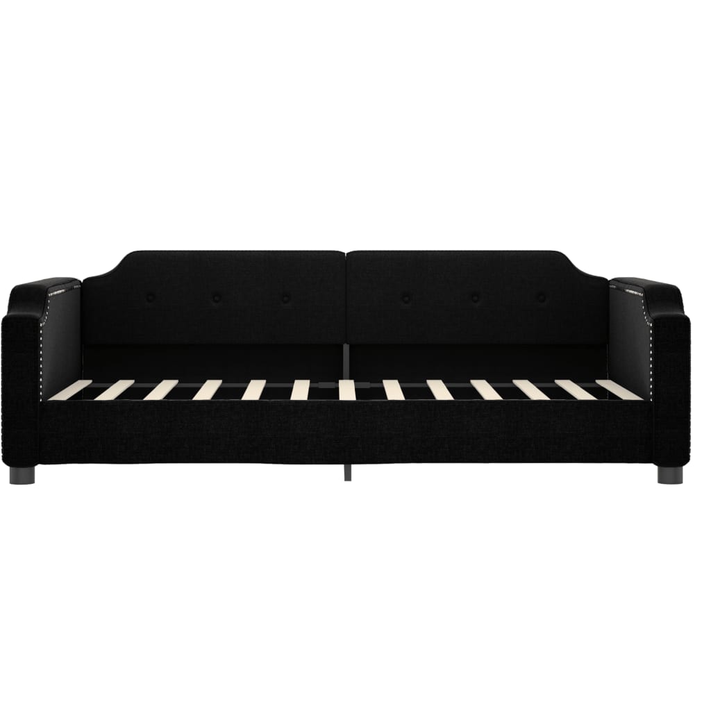 vidaXL Sofá cama nido tela negro 90x200 cm