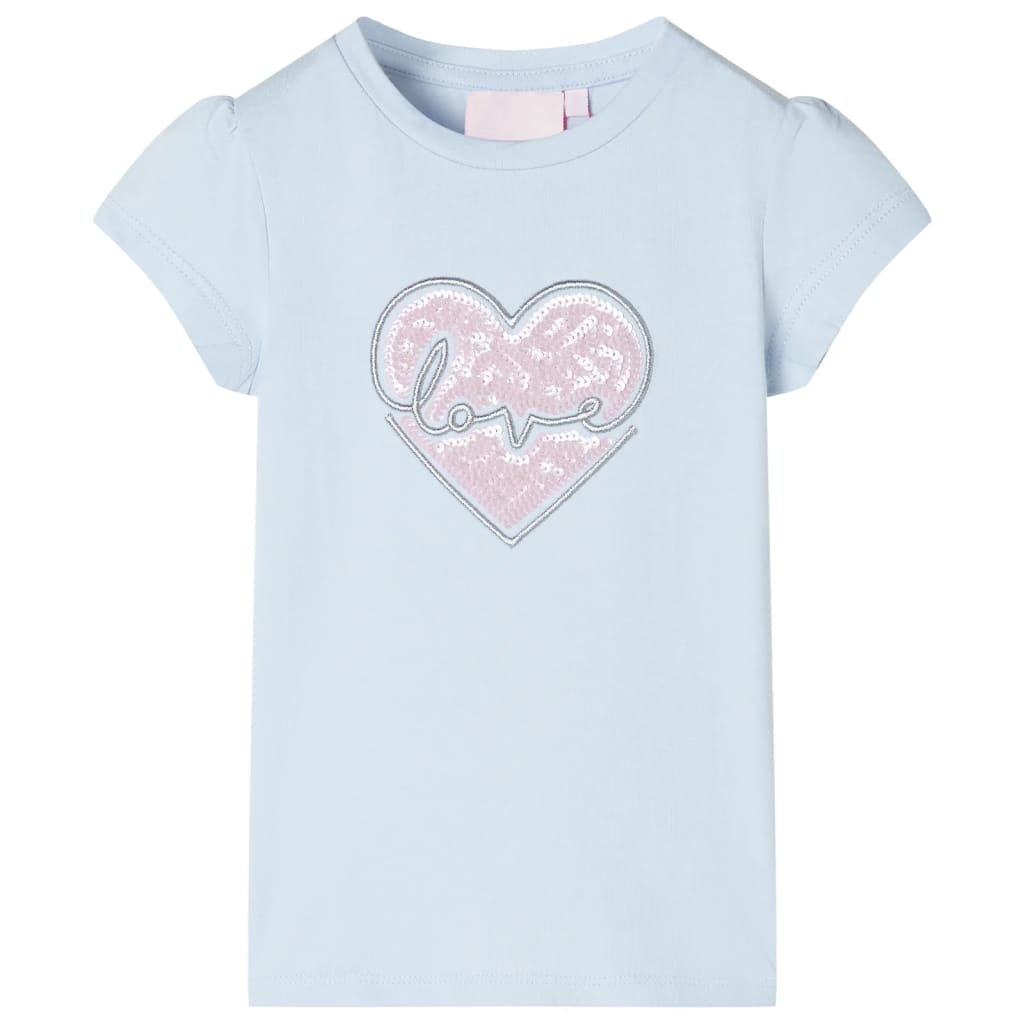 Camiseta infantil azul claro 116