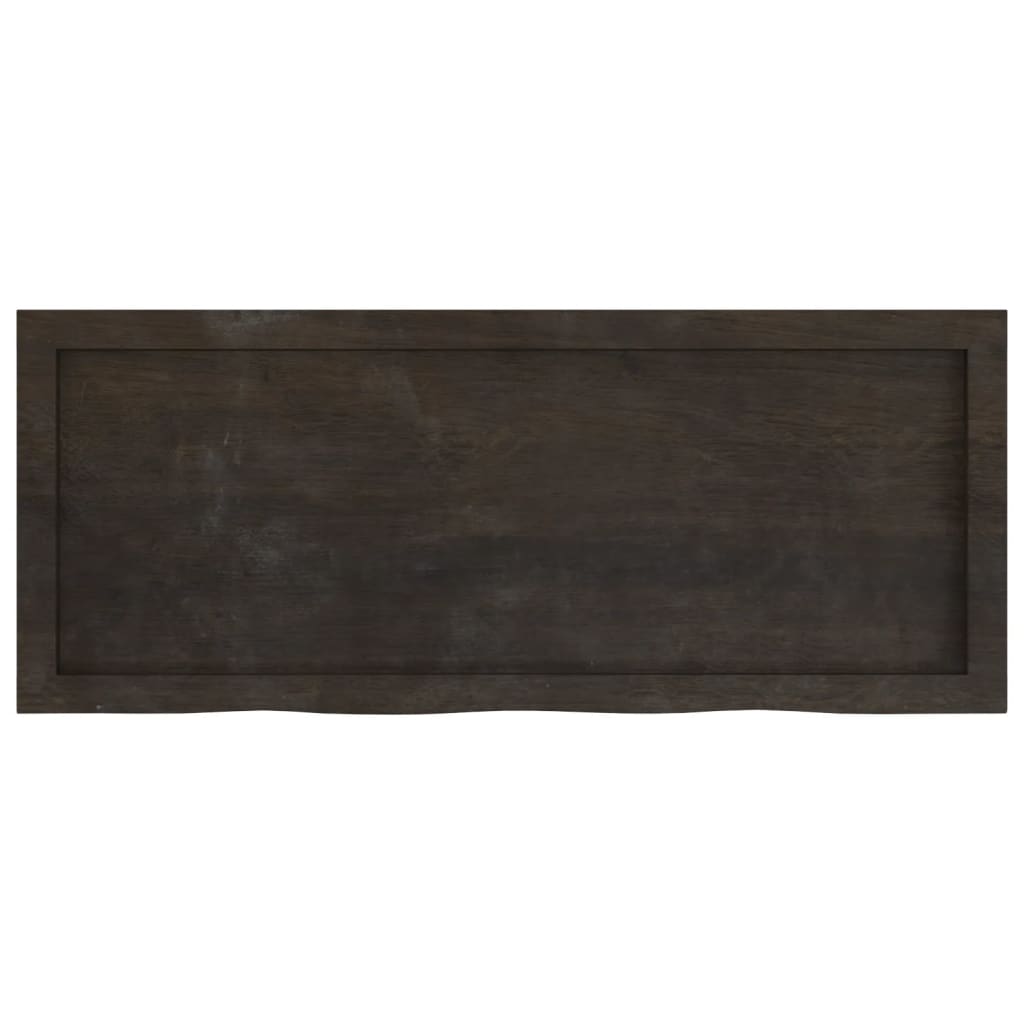 vidaXL Estante pared madera roble tratada marrón oscuro 100x40x(2-6)cm