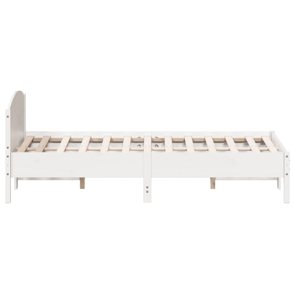 vidaXL Estructura de cama sin colchón madera de pino blanca 120x200 cm