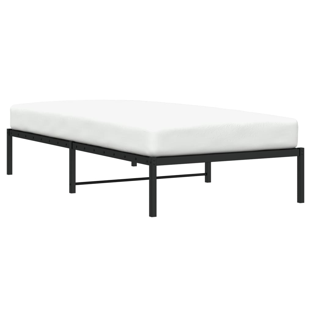 vidaXL Estructura de cama metal negro 100x190 cm